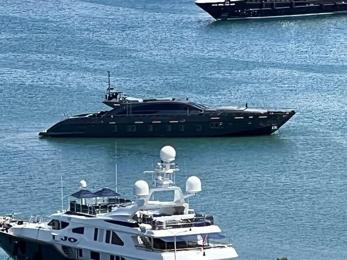a large ship in the water aboard EVA Yacht for Charter