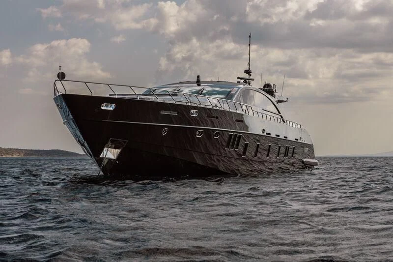 a boat in the water aboard EVA Yacht for Charter