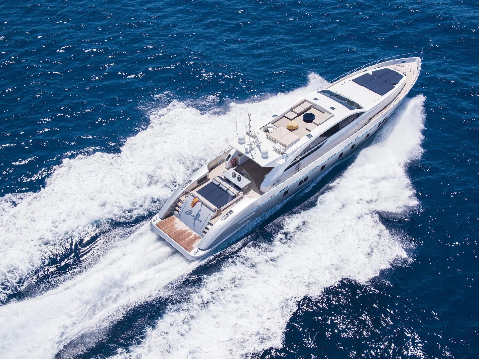 a ship on the water aboard EVA Yacht for Charter