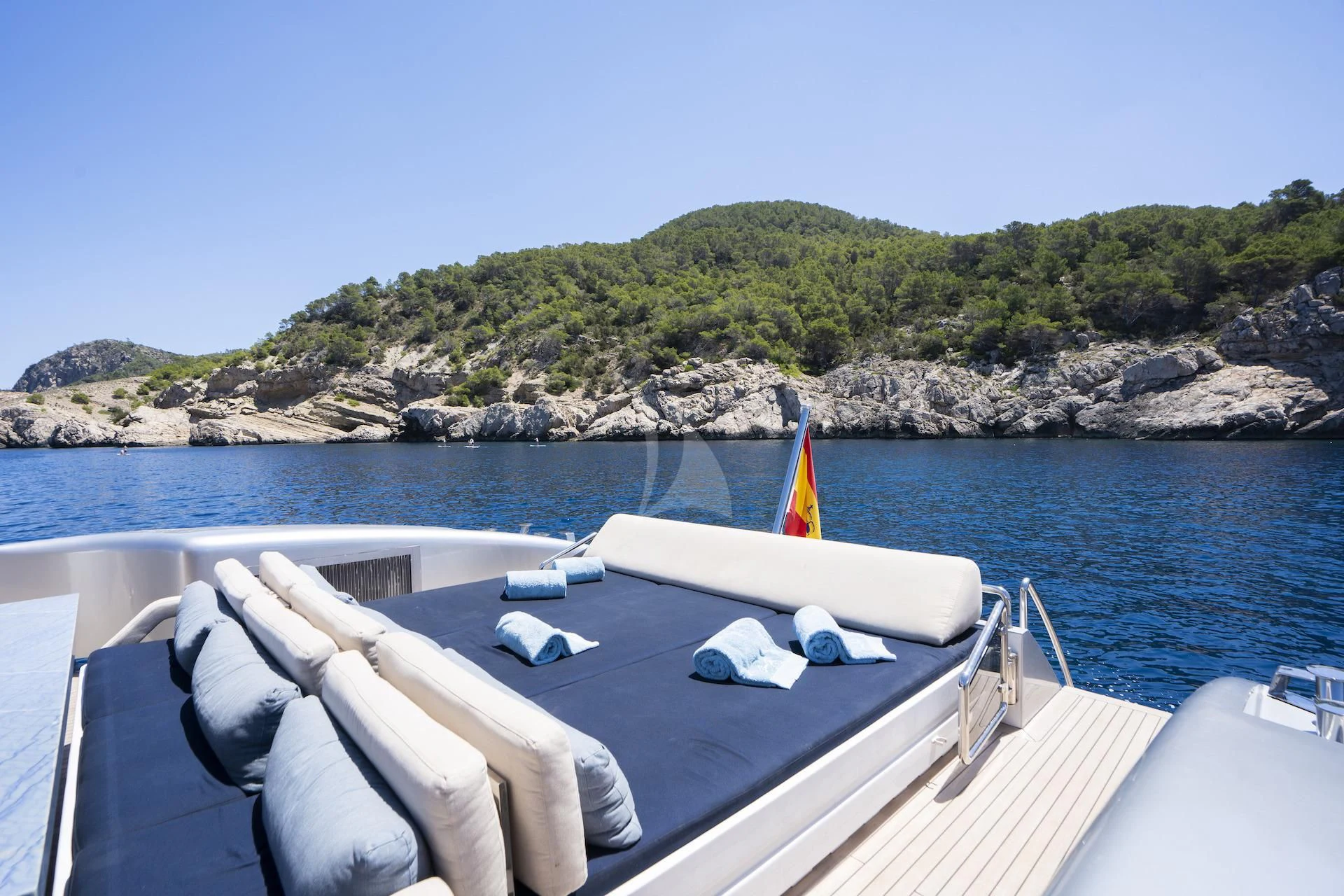 a boat on the water aboard EVA Yacht for Charter