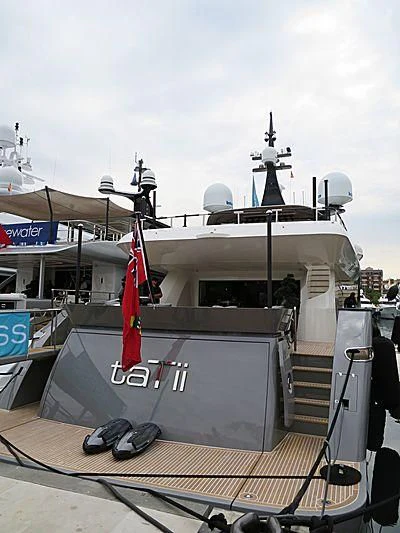 a boat on a dock aboard GEMS 2 Yacht for Sale
