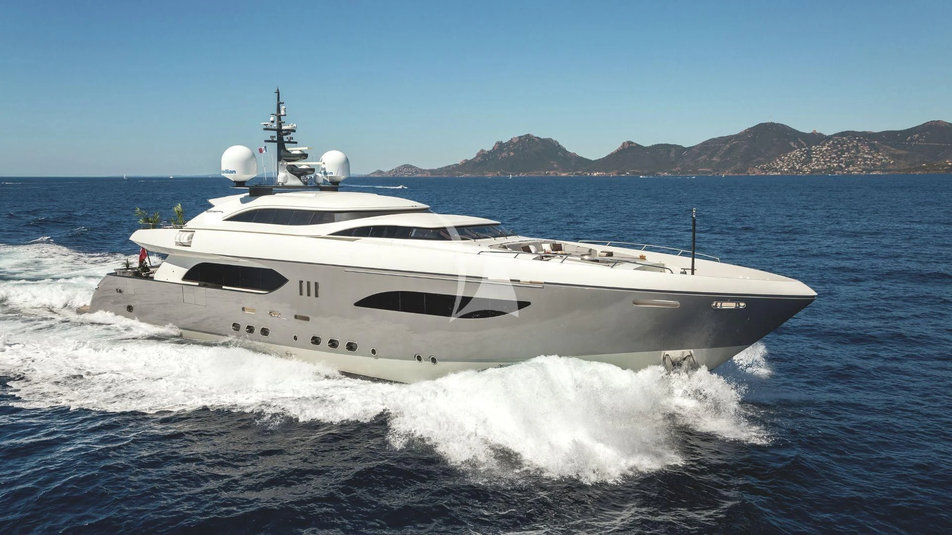 a white yacht on the water aboard GEMS 2 Yacht for Sale