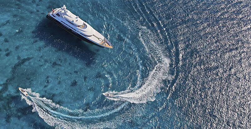 a boat in the water aboard TANUSHA Yacht for Sale