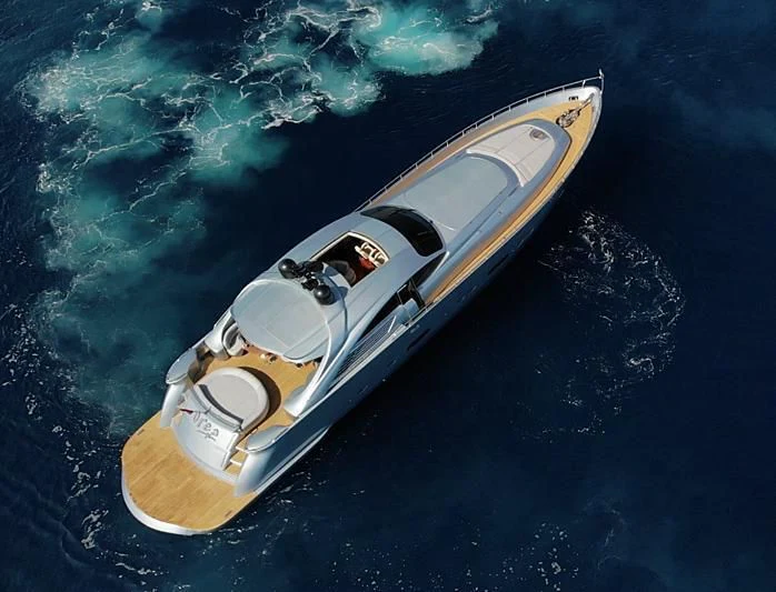 a space ship in outer space aboard OREA Yacht for Sale