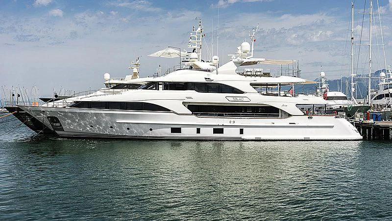 a large white yacht aboard ABVIOS Yacht for Sale