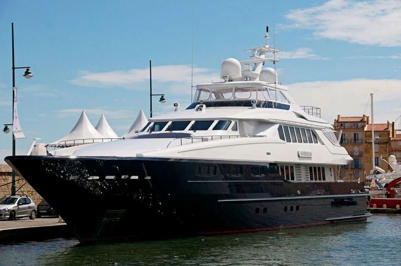 a large boat in the water aboard YOU & ME Yacht for Sale