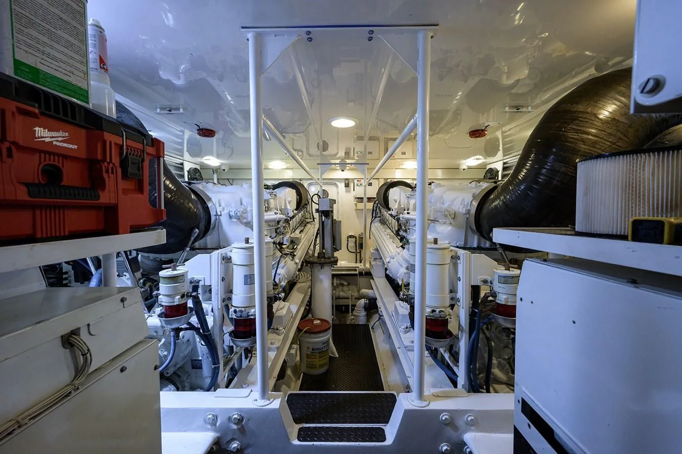 a large factory with machinery aboard KNOT RACING Yacht for Sale