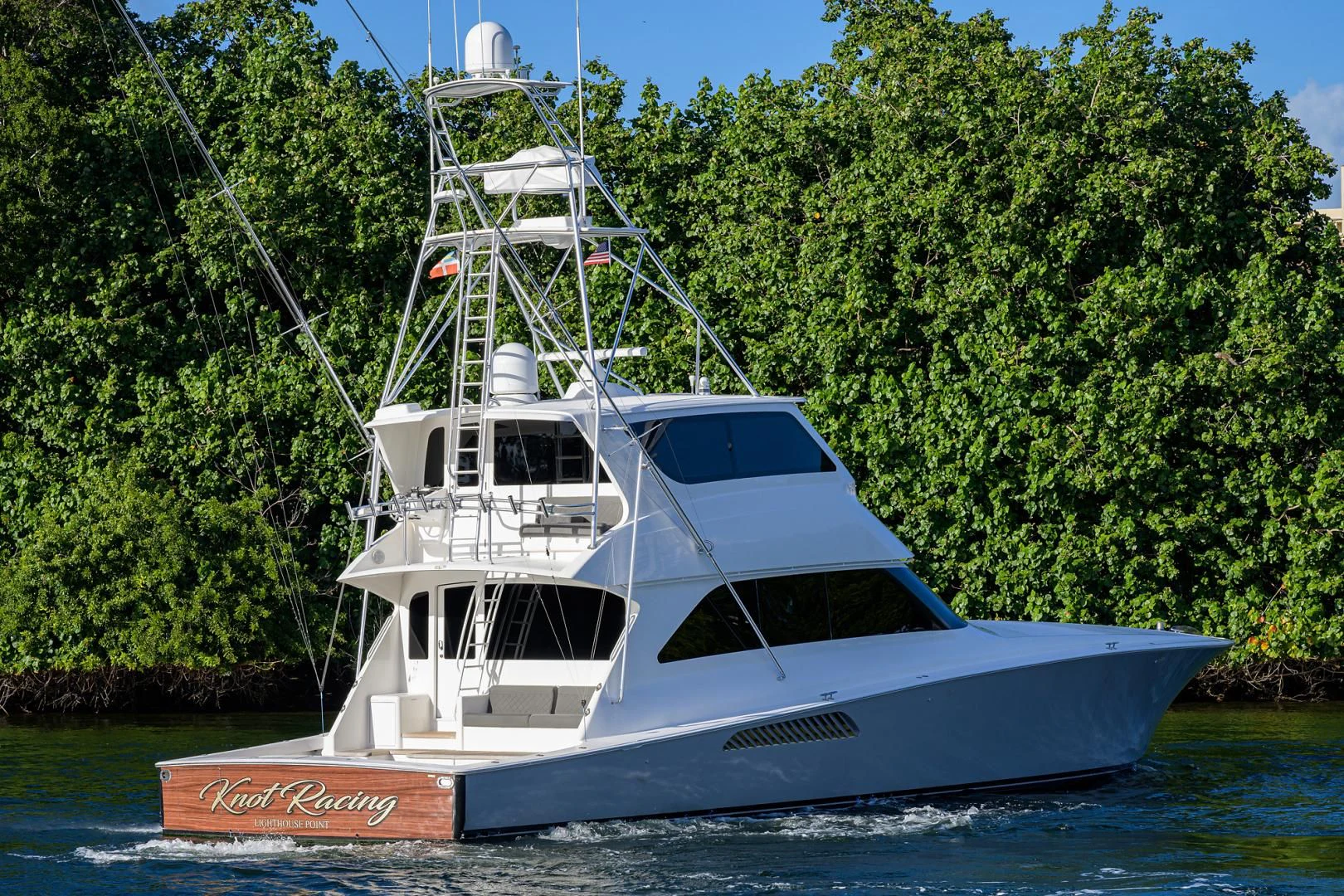 a boat on the water aboard KNOT RACING Yacht for Sale