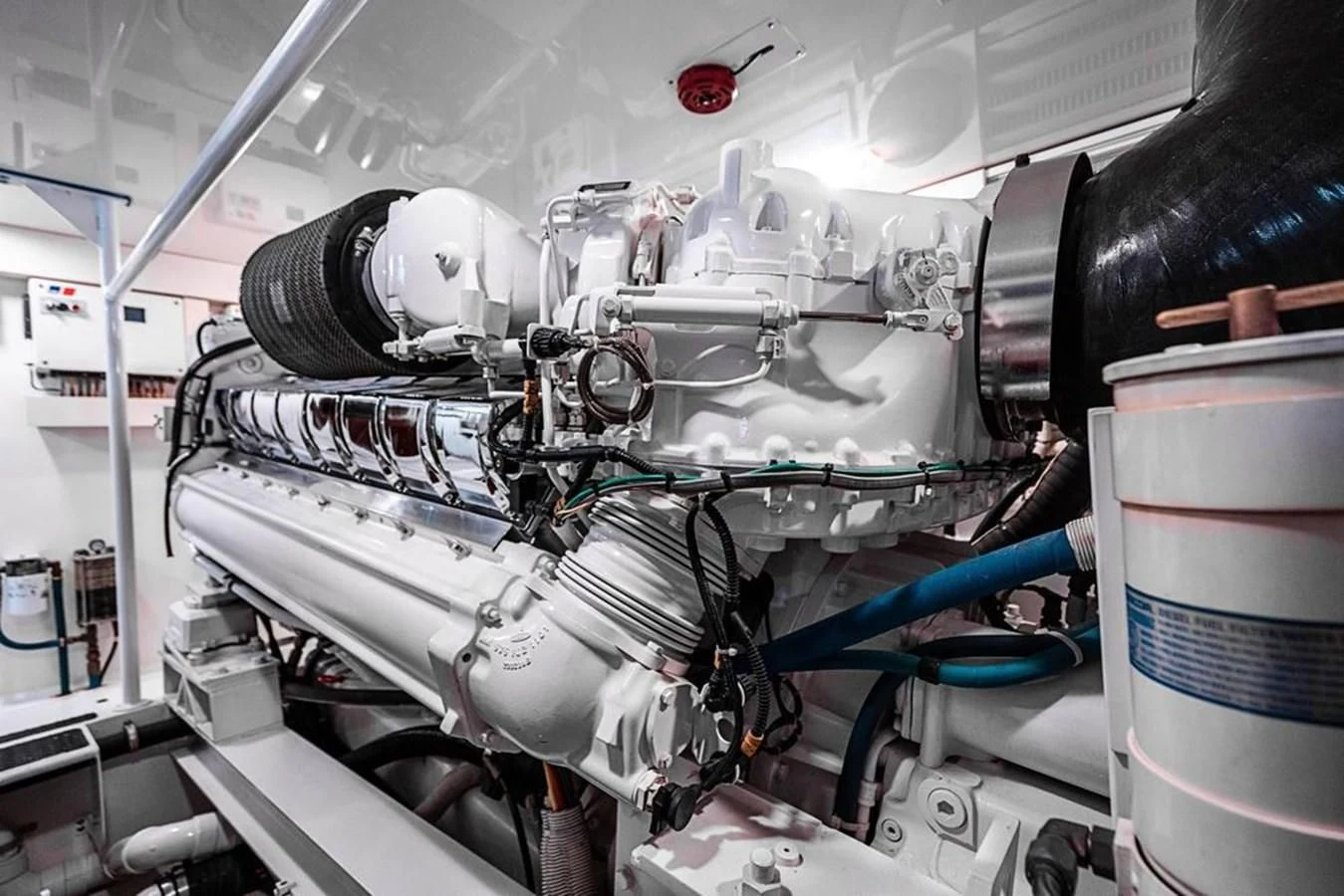 a close-up of a machine aboard KNOT RACING Yacht for Sale