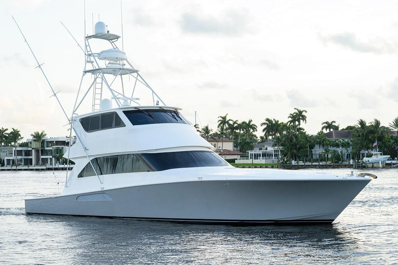 a white yacht on the water aboard KNOT RACING Yacht for Sale