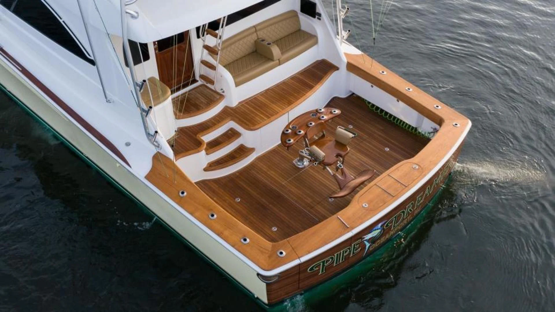 a boat on the water aboard NEVER TOO LATE Yacht for Charter