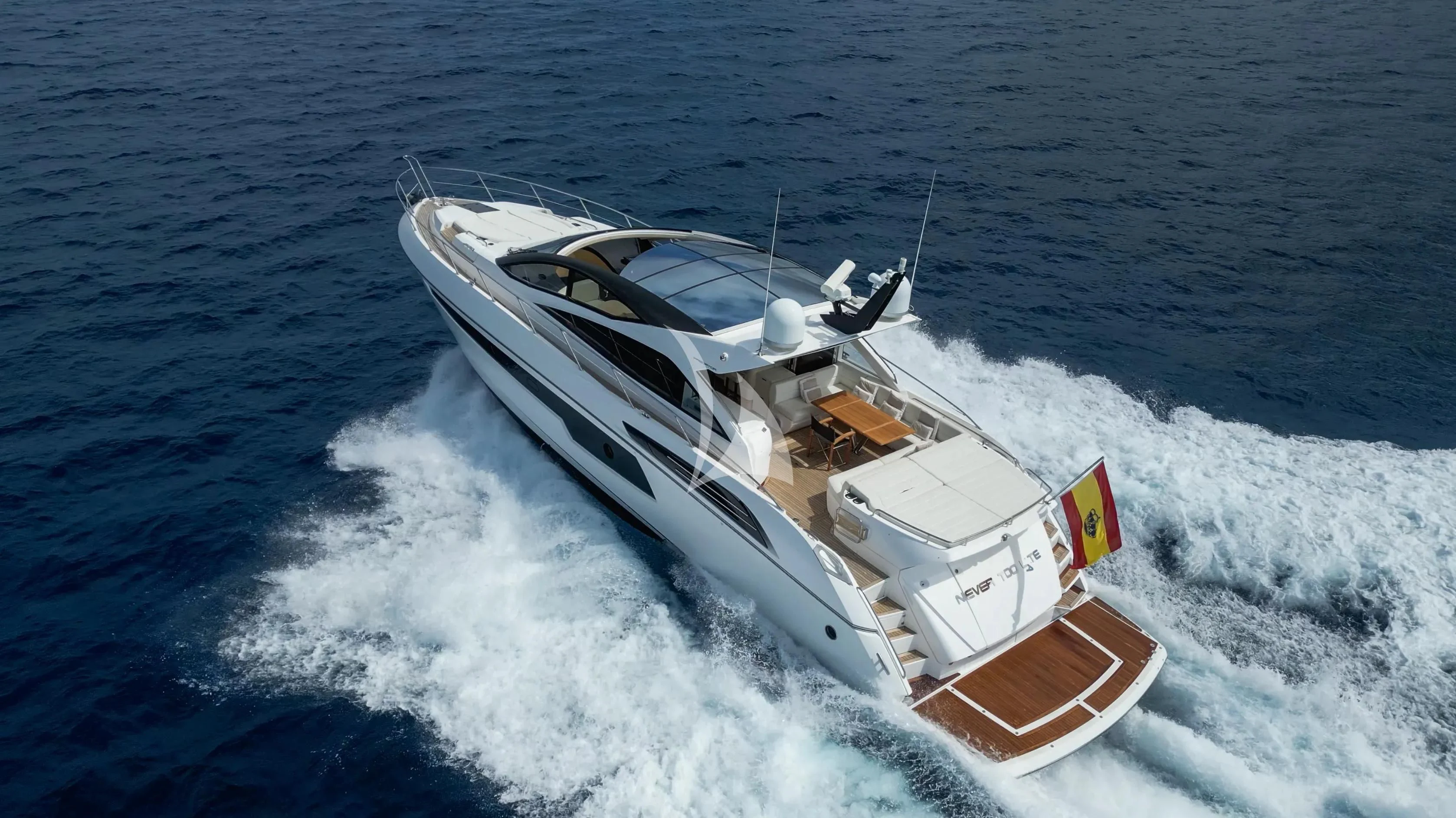 a boat on the water aboard NEVER TOO LATE Yacht for Charter