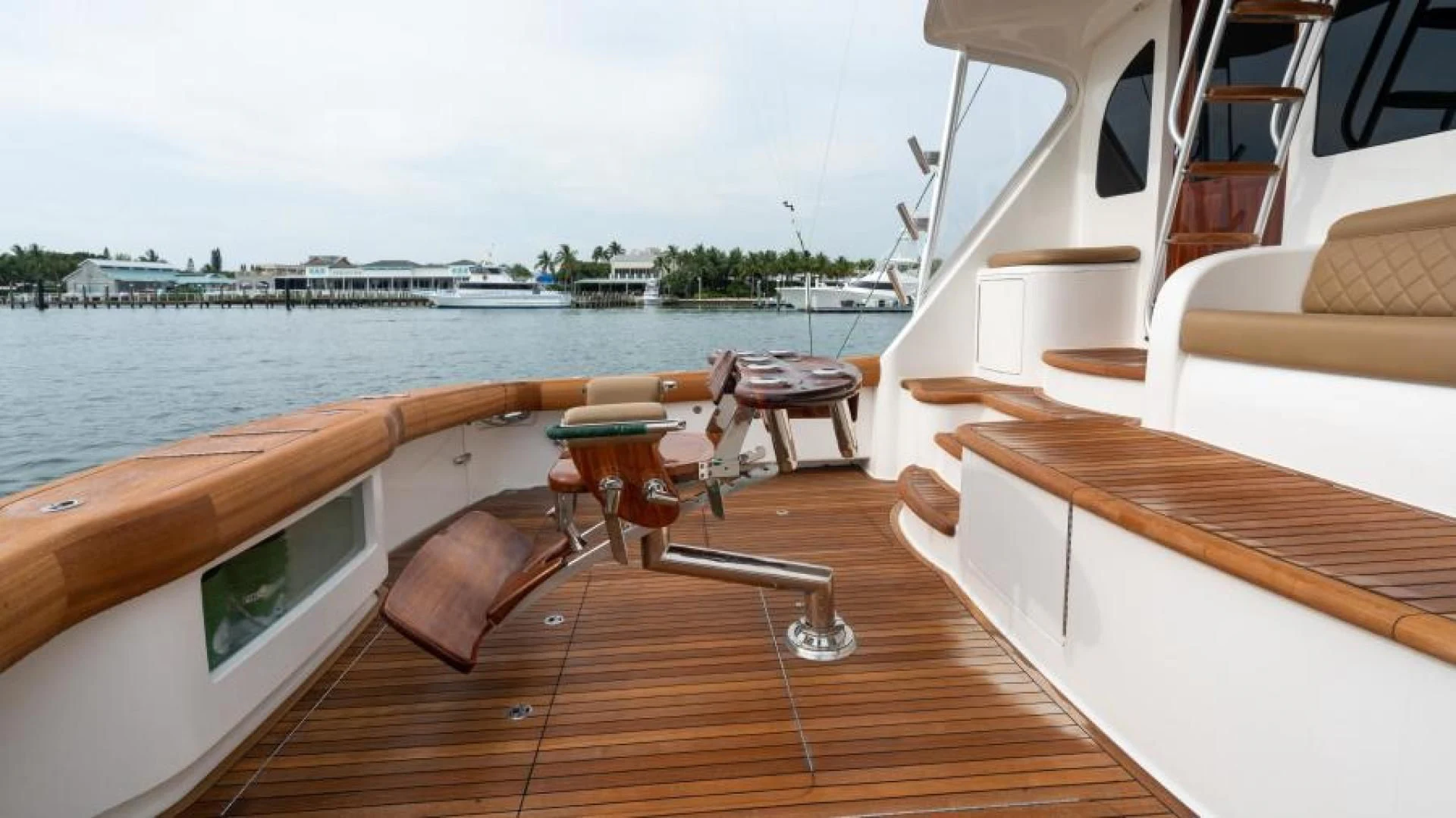 a boat on the water aboard NEVER TOO LATE Yacht for Charter