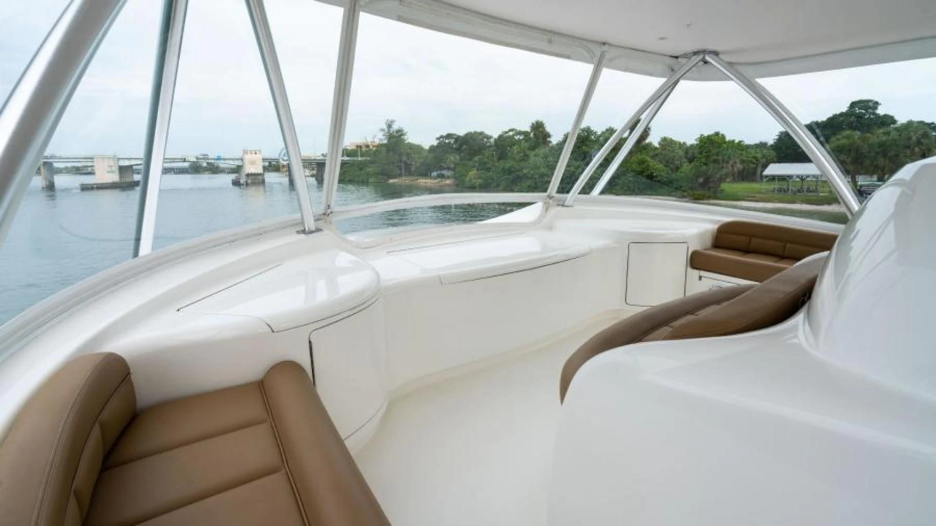 the inside of a boat aboard NEVER TOO LATE Yacht for Charter