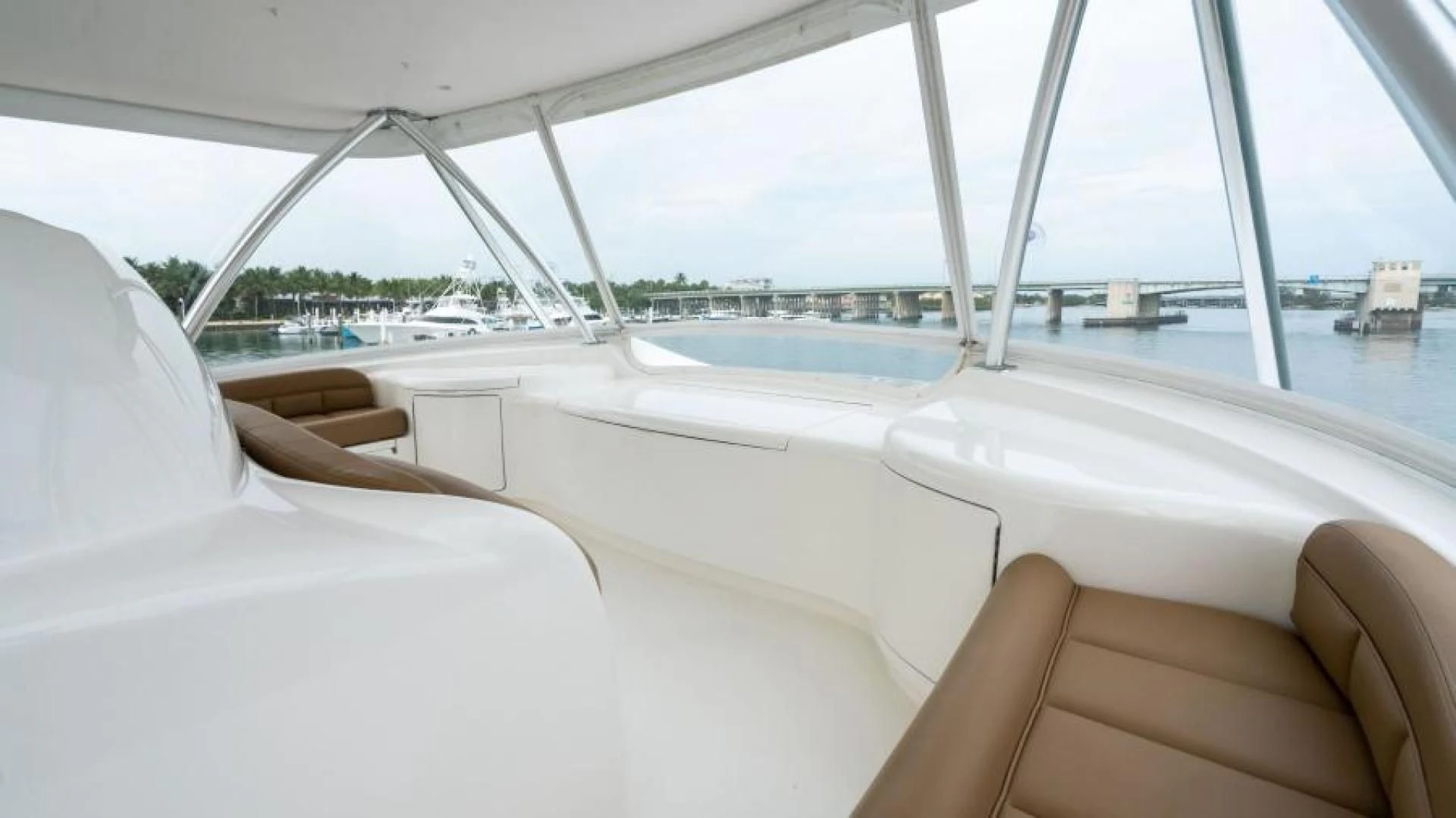 the inside of a boat aboard NEVER TOO LATE Yacht for Charter