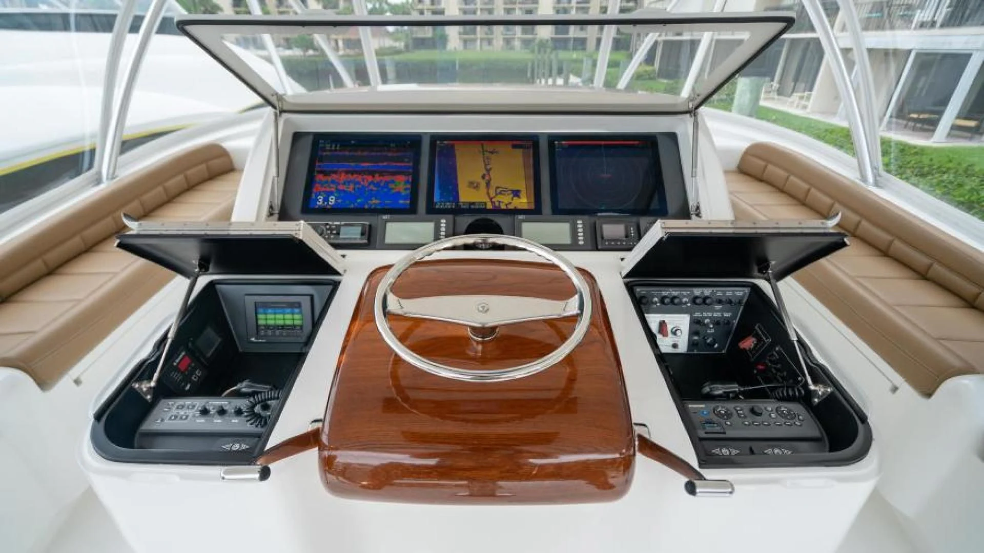 a machine on the counter aboard NEVER TOO LATE Yacht for Charter