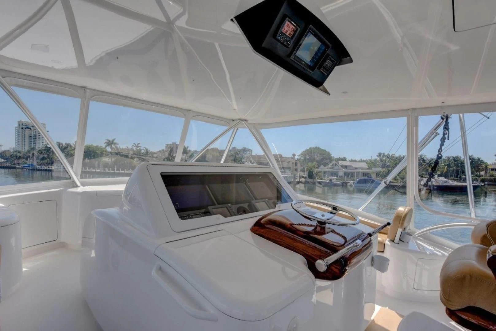 a boat with a laptop on it aboard KICK'N Yacht for Sale