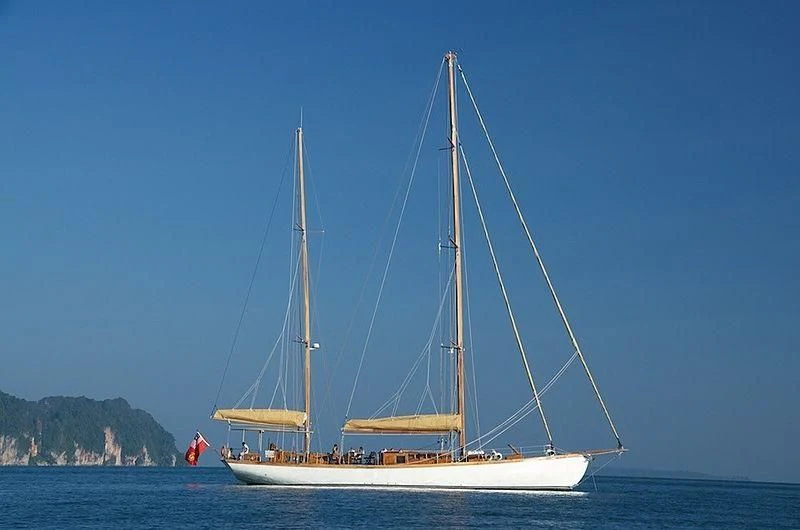 a sailboat on the water aboard AVENTURE Yacht for Sale