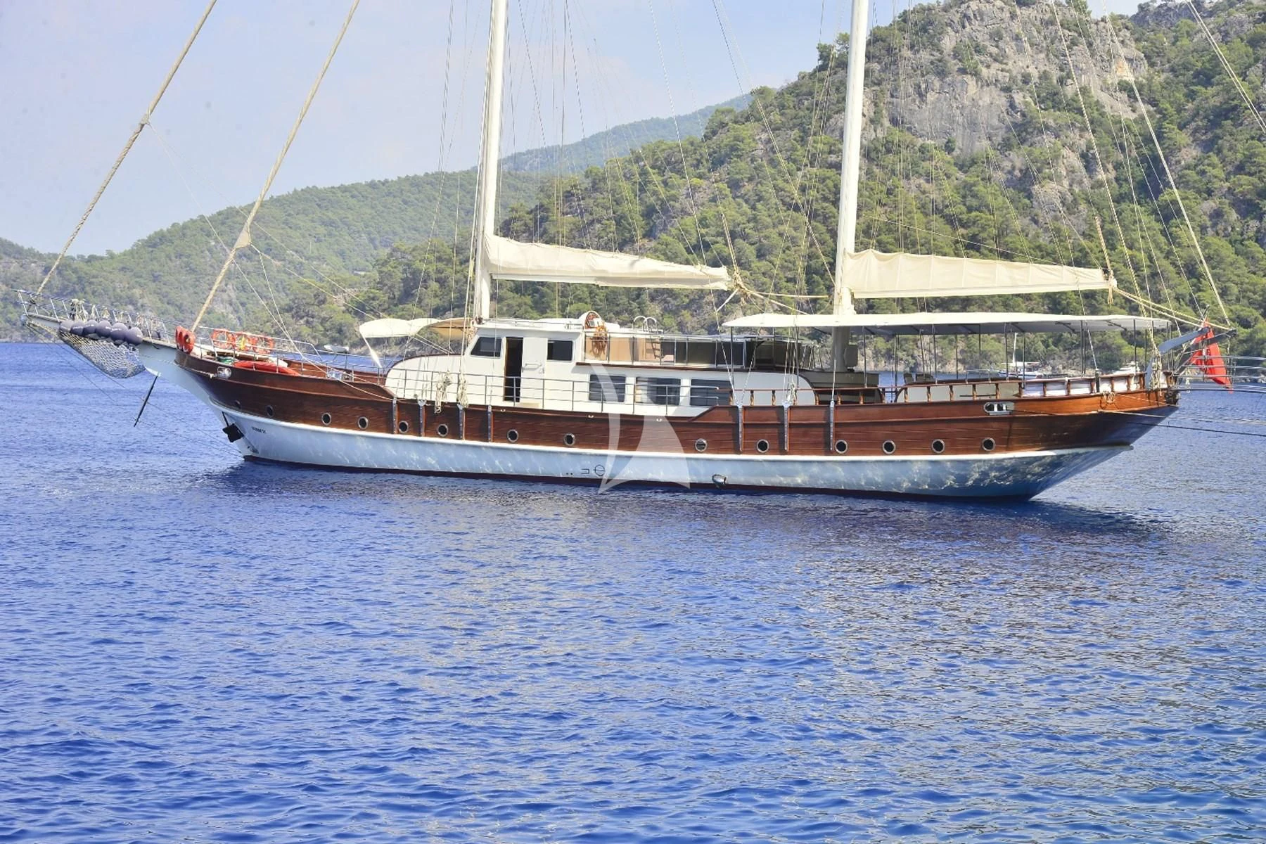 a boat in the water aboard BERRAK SU Yacht for Sale