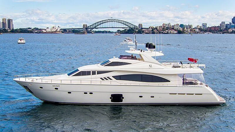 a white yacht in the water aboard ST JUDE Yacht for Sale