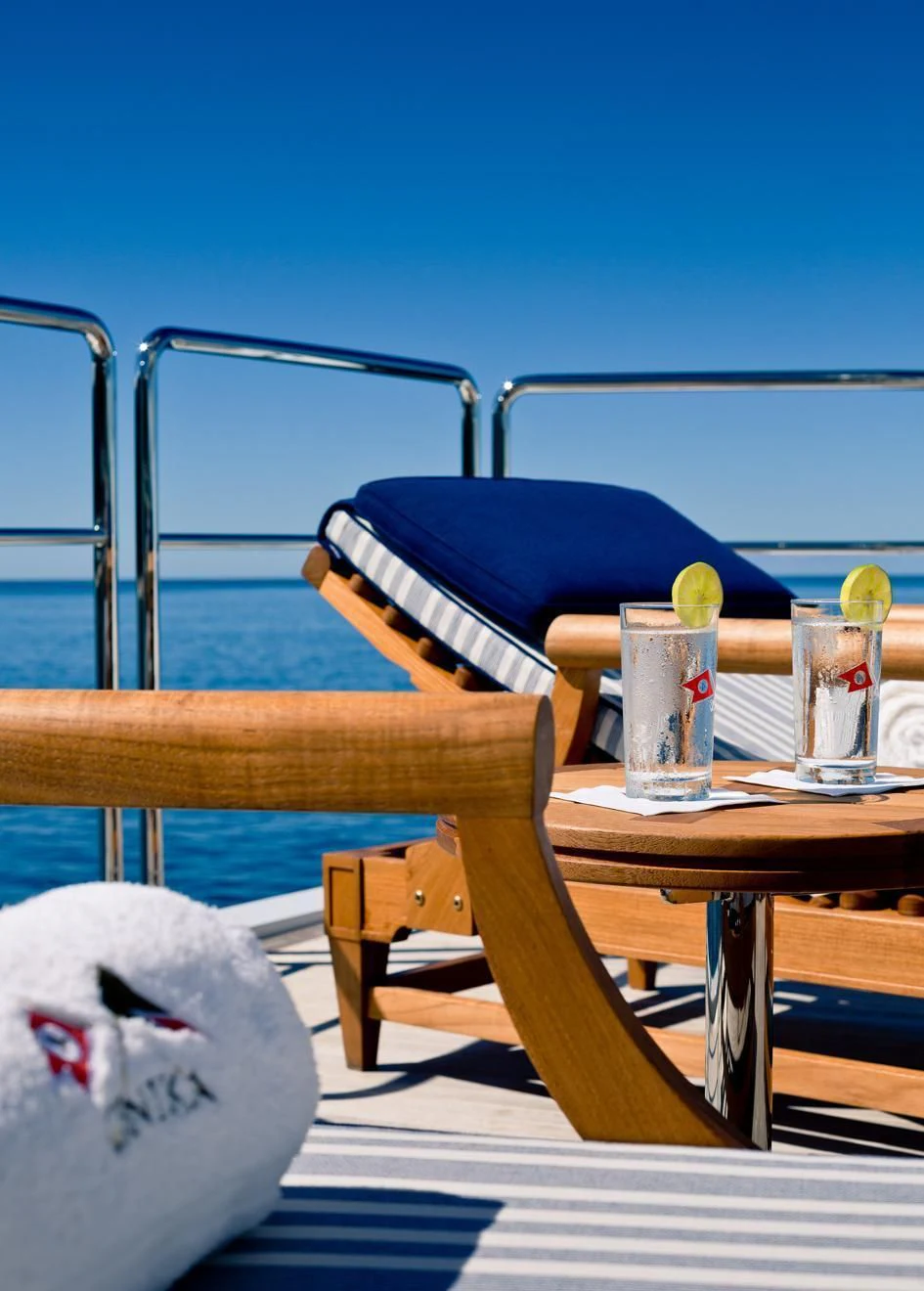a stuffed animal on a table aboard ONIKA Yacht for Sale