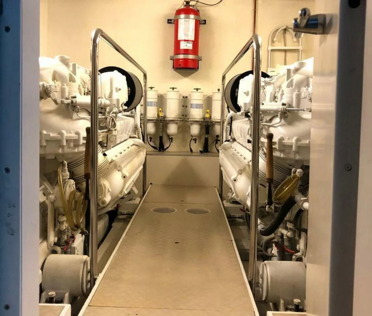 a room with machinery aboard MAR AZUL Yacht for Sale