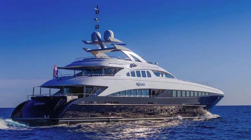 a large ship on the water aboard AGRAM Yacht for Charter