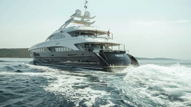 a boat on the water aboard AGRAM Yacht for Charter