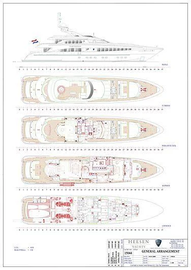diagram aboard AGRAM Yacht for Charter