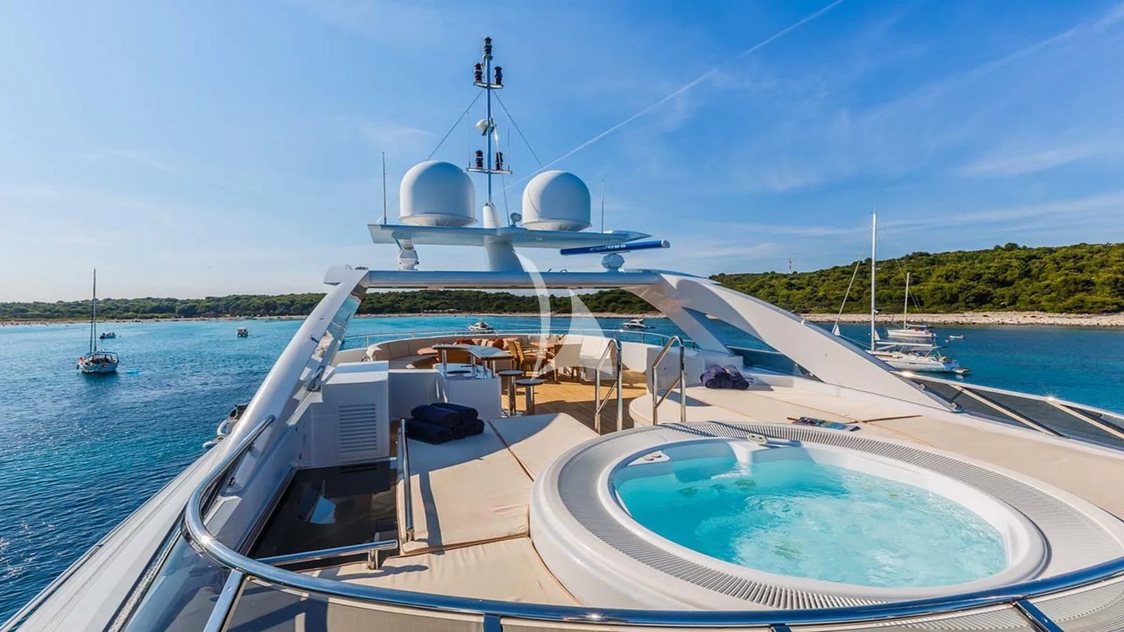 a boat on the water aboard AGRAM Yacht for Charter