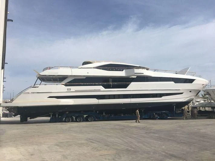 a large white yacht aboard AMAN Yacht for Sale