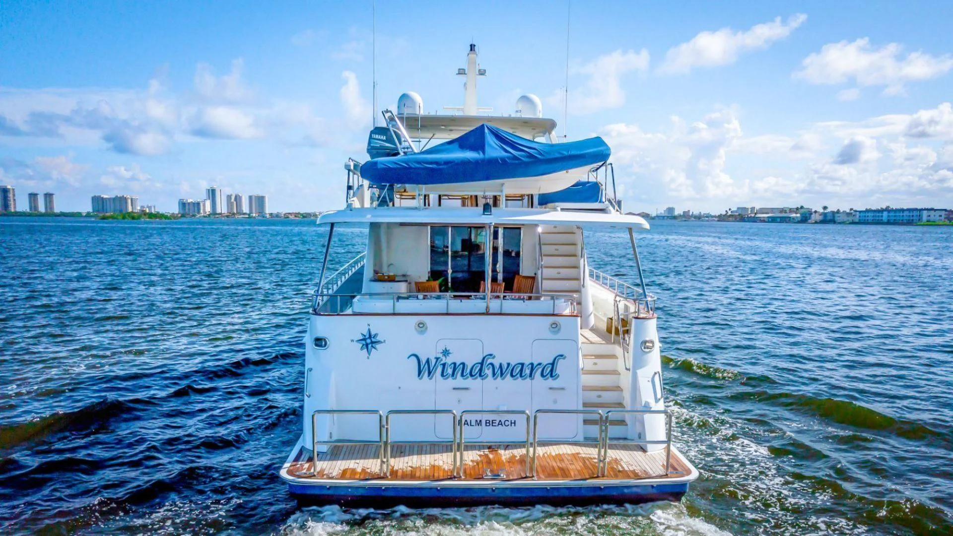 a boat in the water aboard WINDWARD Yacht for Charter