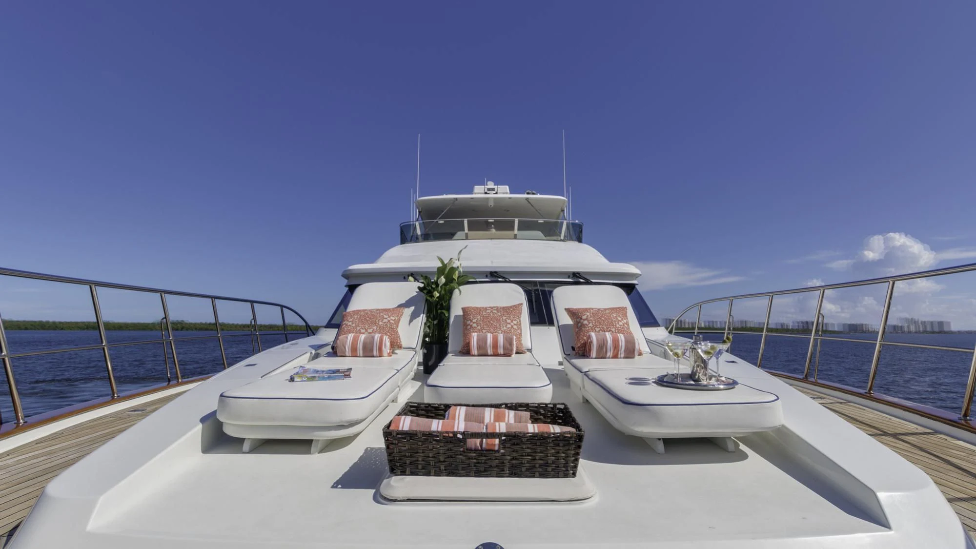 a boat on a deck aboard WINDWARD Yacht for Charter