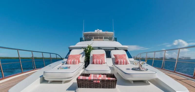 a boat on a deck aboard WINDWARD Yacht for Charter