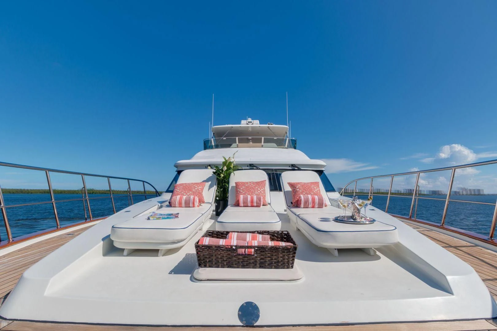 a boat on a large body of water aboard WINDWARD Yacht for Charter