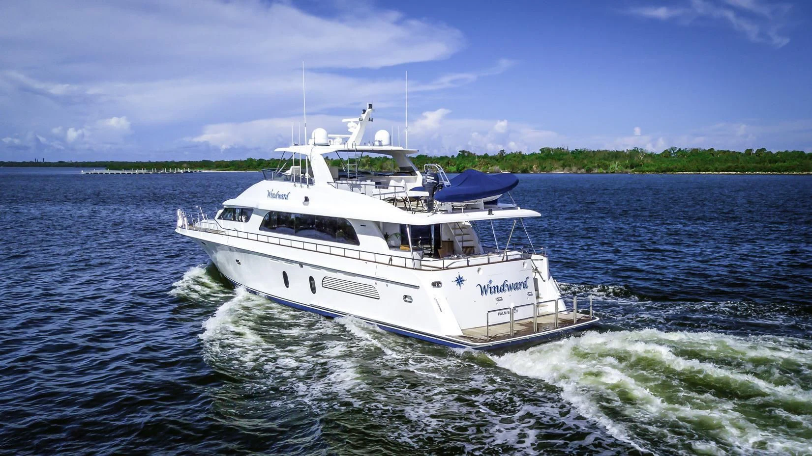 a boat on the water aboard WINDWARD Yacht for Charter