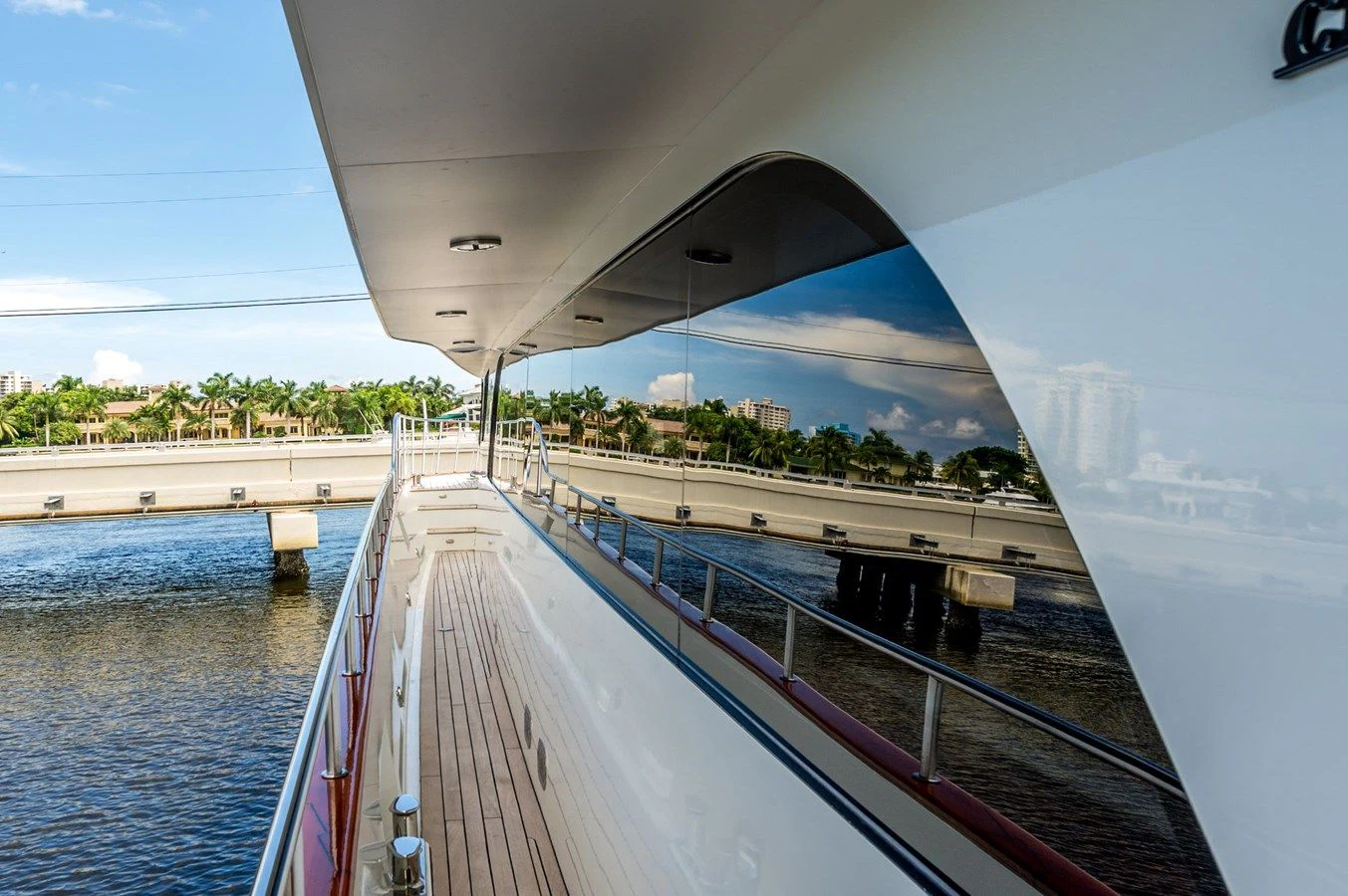 a bridge over water aboard WINDWARD Yacht for Charter