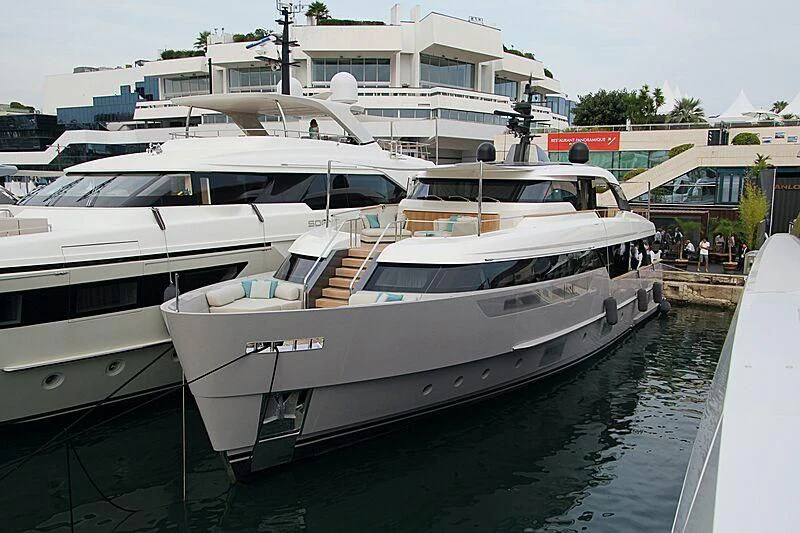 a group of boats are parked in a harbor aboard STONE HILLS Yacht for Sale