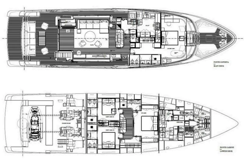 diagram, engineering drawing aboard STONE HILLS Yacht for Sale