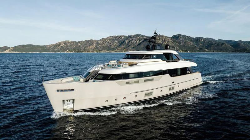 a white yacht in the water aboard STONE HILLS Yacht for Sale
