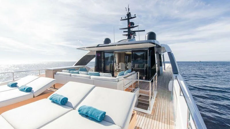 a boat on the water aboard STONE HILLS Yacht for Sale