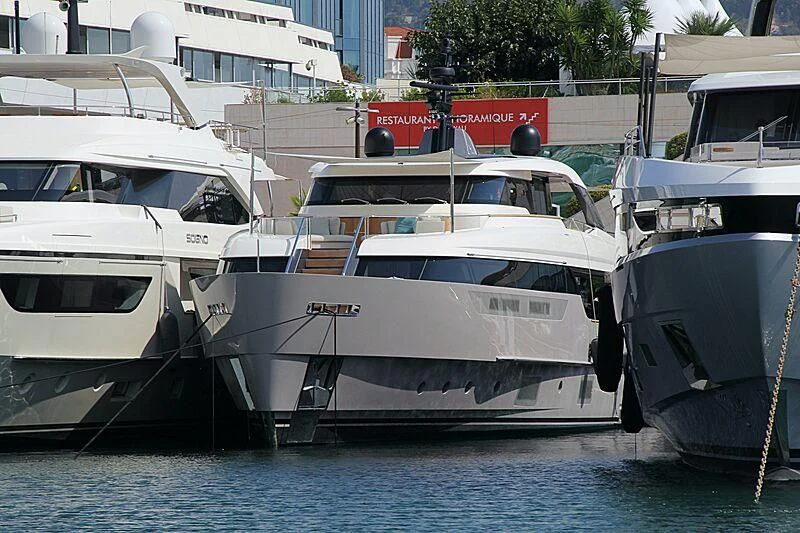 several boats docked at a pier aboard STONE HILLS Yacht for Sale