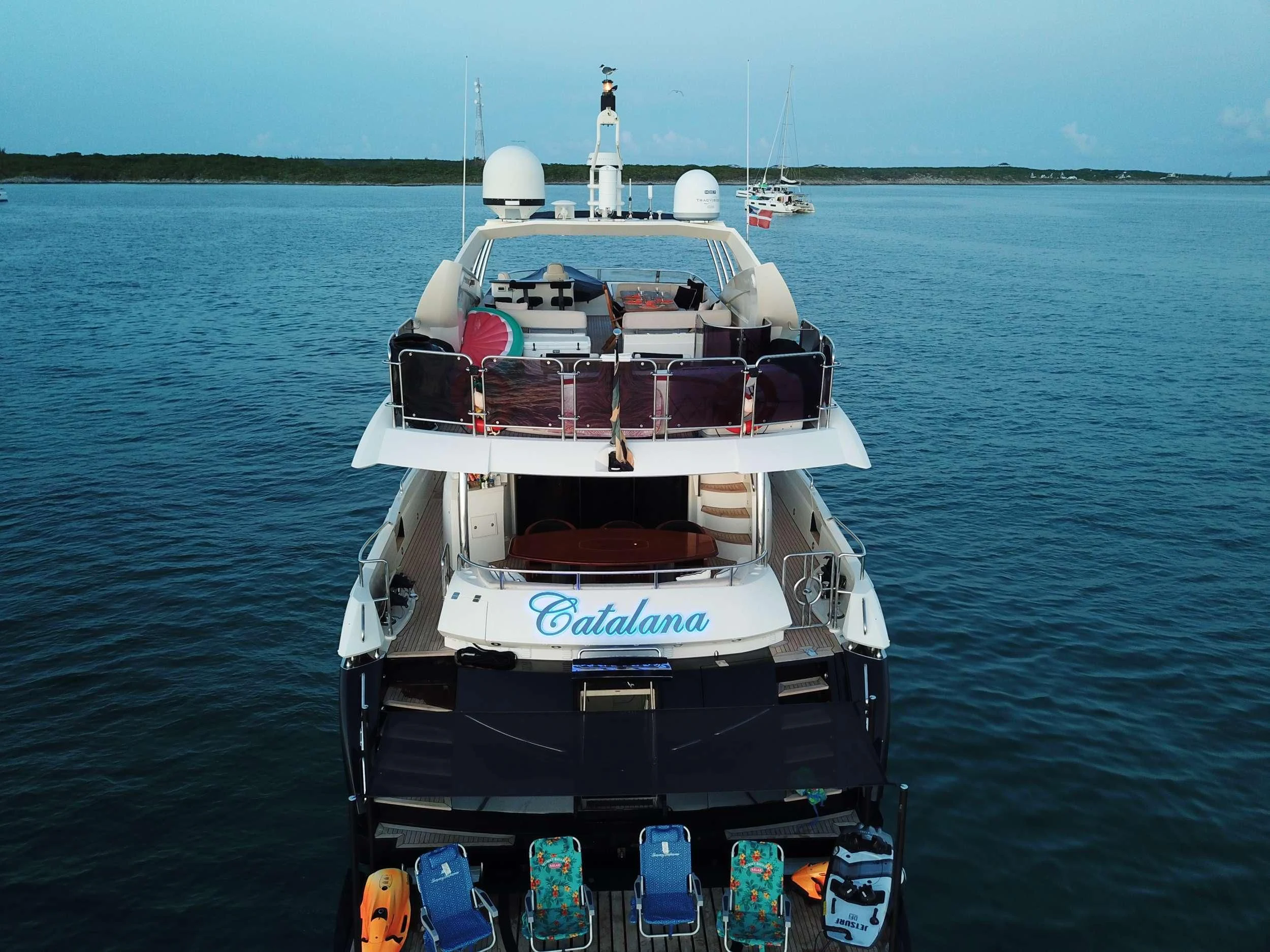 a boat on the water aboard CATALANA Yacht for Charter