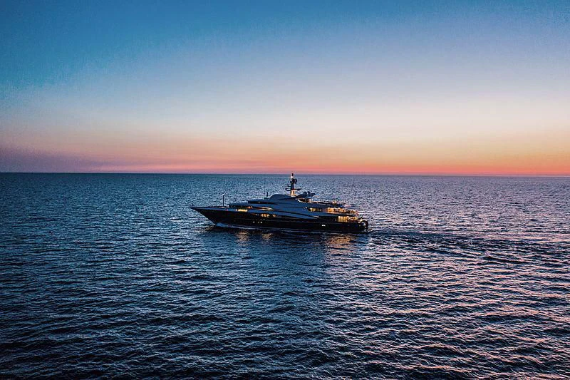 a boat in the water aboard WHEELS Yacht for Sale
