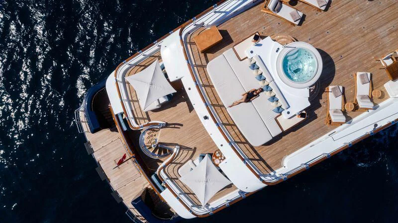 a satellite on a surface aboard WHEELS Yacht for Sale