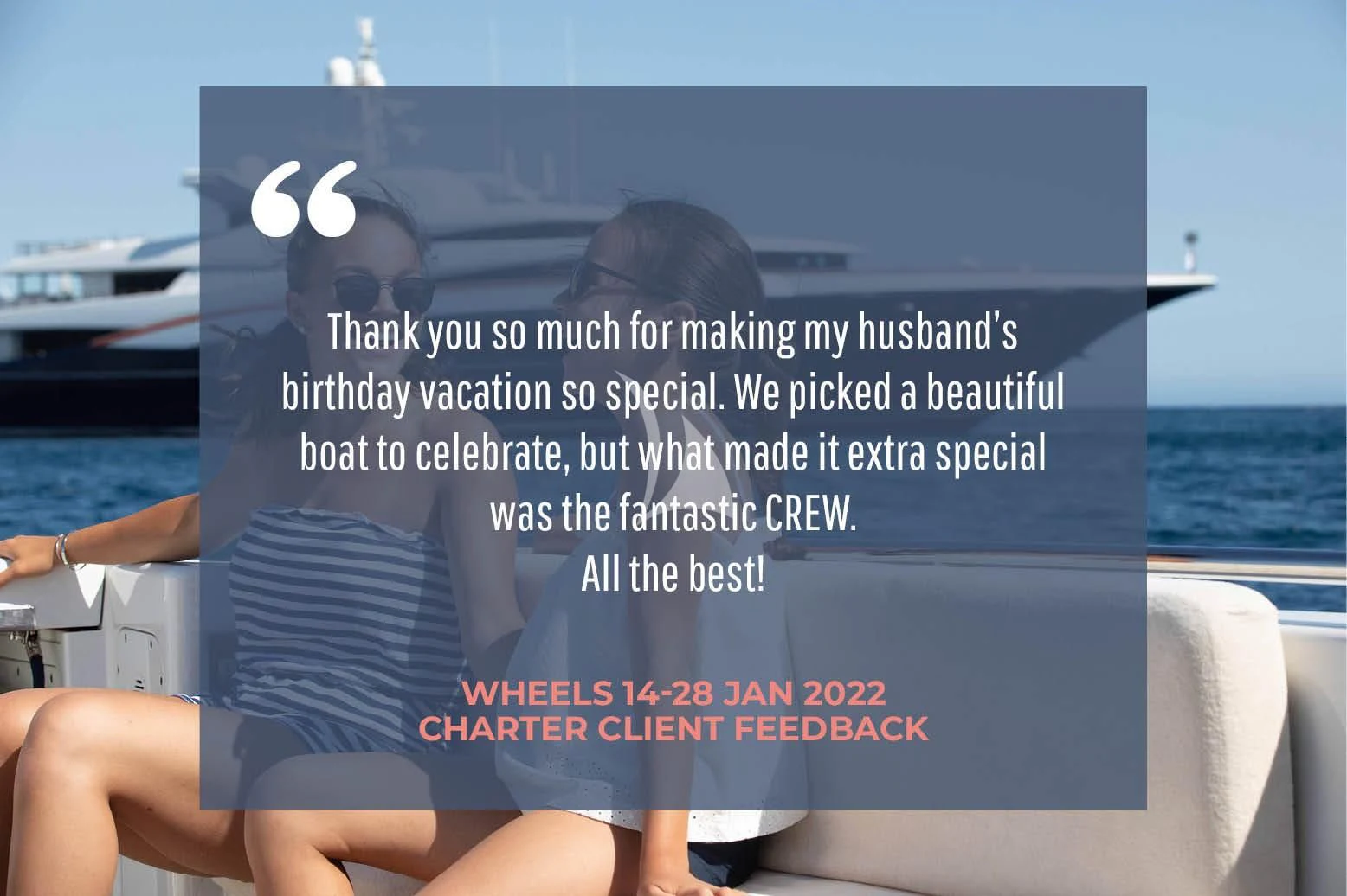 a woman sitting on a boat aboard WHEELS Yacht for Sale