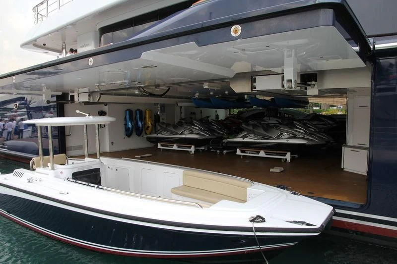 a boat on the water aboard WHEELS Yacht for Sale