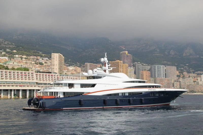 a boat on the water aboard WHEELS Yacht for Sale