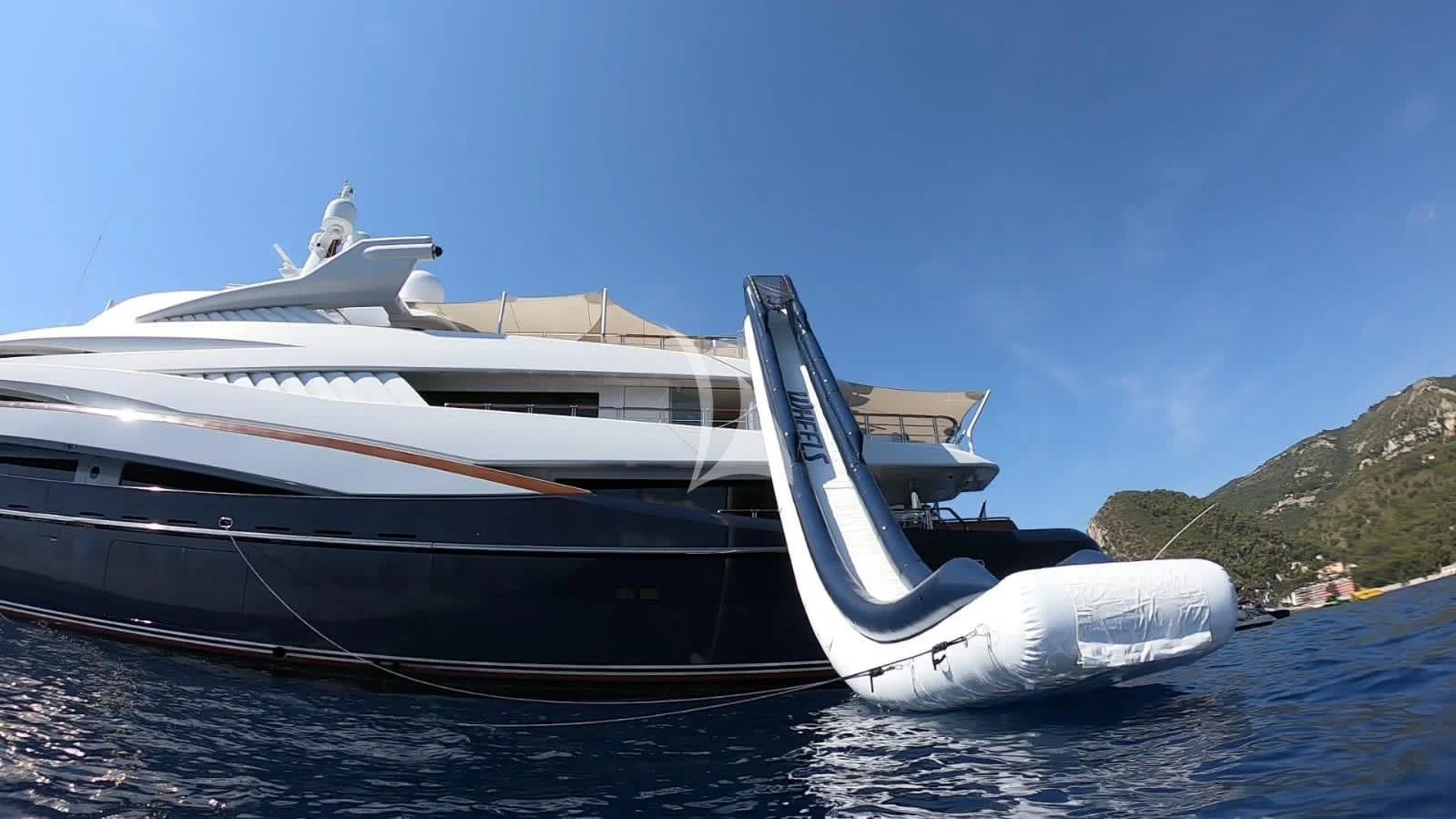 a boat on the water aboard WHEELS Yacht for Sale