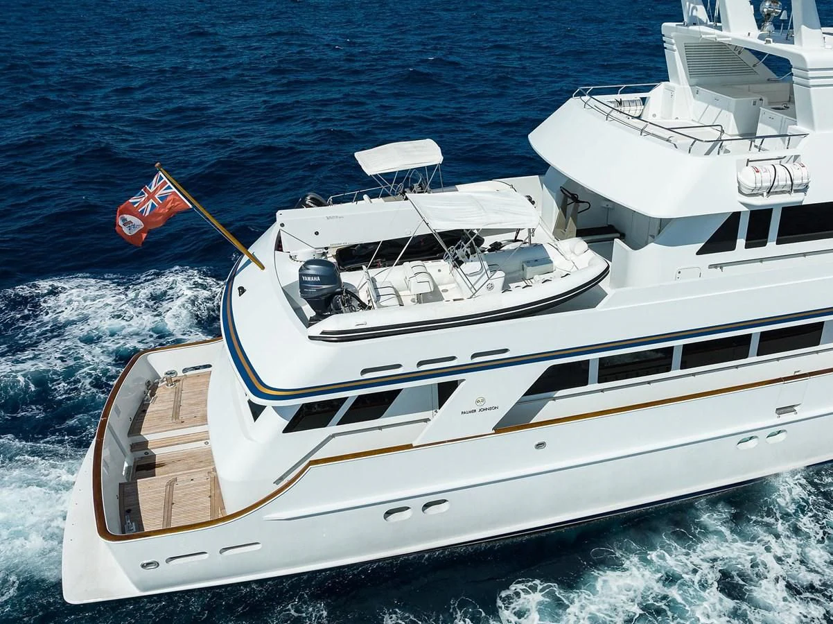 a boat on the water aboard OUR WAY Yacht for Sale